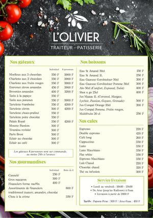 L'olivier Notre Carte