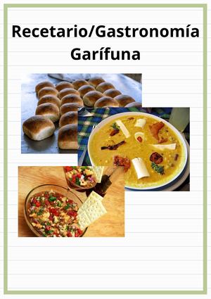 Recetario Gastronomía Garífuna
