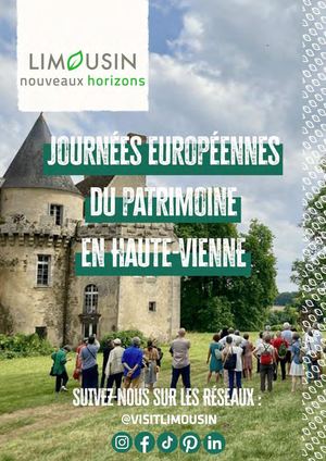 Programme Journées Européennes du Patrimoine en Haute-Vienne 2023
