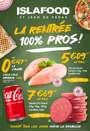 Rentrée 100% Pros Islafood St Jean de Védas