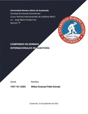 Prontuario de Normas Internacionales de Auditoría