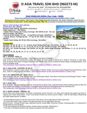 Korea Tour Package 2023/2024 - D Asia Travels