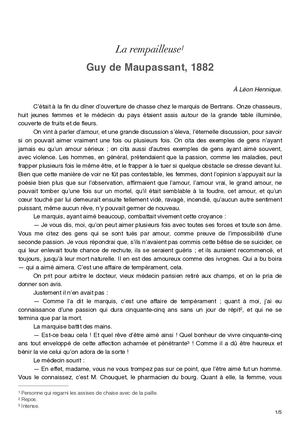Maupassant - La Rempailleuse