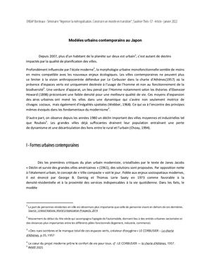 Modèles urbains contemporains au Japon