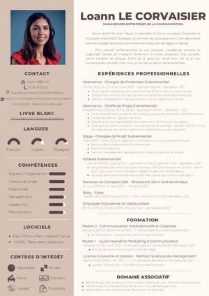 Cv Le Corvaisier Loann