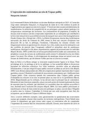 L’expression des contestations au sein de l’espace public 