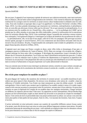 La Creuse : vers un nouveau récit local 