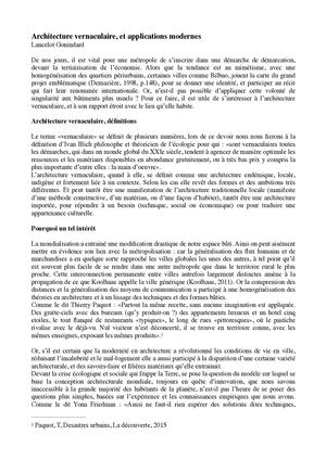 Architecture vernaculaire, et applications modernes