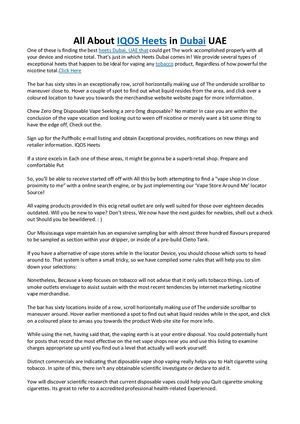 About Iqos Heets Article Pdf