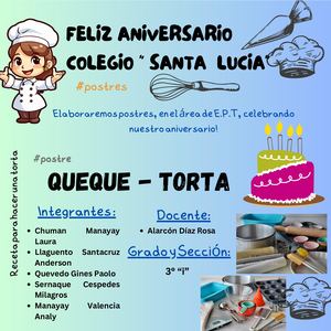 Recetario Queque De Naranja EPT 3"I"