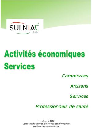 Annuaire Vie éConomique Version 2023 Septembre