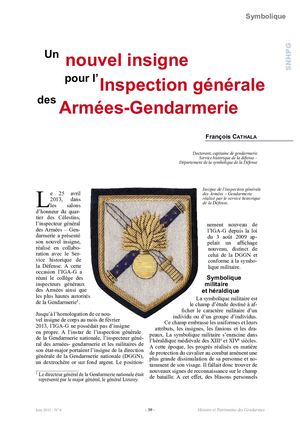 12 Rhpg6 Un Nouvel Insigne Pour L'inspection Générale Des Armées Gendarmerie Cathala