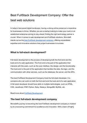 Calaméo - Best Full Stack Development Company Offer The Best Web Solutions
