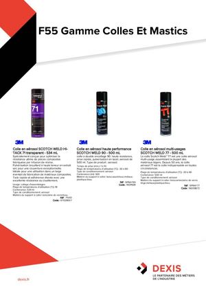 F55 Gamme Colles Et Mastics