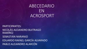Abecedario En Acroesport