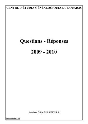 Pub n° 316 - Questions Réponses