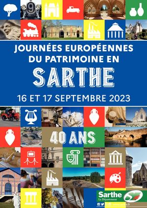JOURNÉES EUROPÉENNES  DU PATRIMOINE EN SARTHE 16 ET 17 SEPTEMBRE 2023