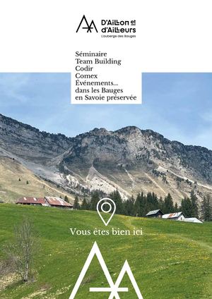 Plaquette Séminaire Auberge d'Aillon et d'Ailleurs