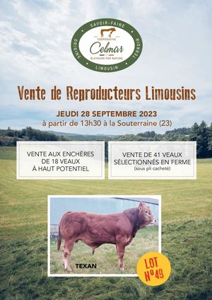 CATALOGUE VENTE REPRODUCTEURS Celmar 09 2023
