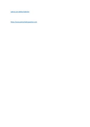 Patnos Son Dakika Haberleri̇