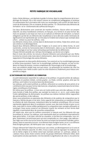 Dictionnaire Des Suffixes