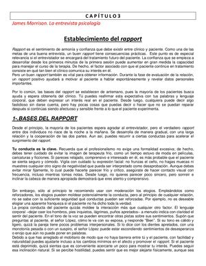 Lectura El Establecimiento Del Rapport Docx