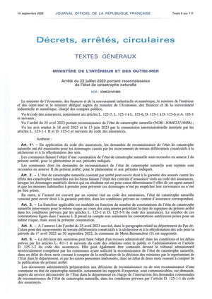 Catastrophe Naturelle 2022