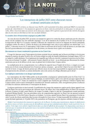 LA NOTE DU CESA N°525