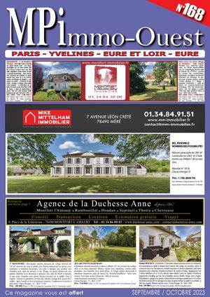 MPIMMO-OUEST N°168 Septembre/Octobre 2023 - Magazine virtuel interactif immobilier Ouest Parisien