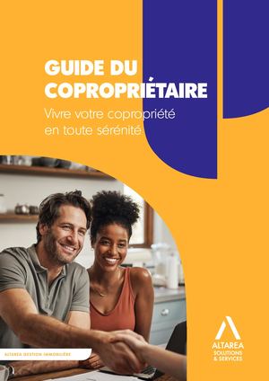 Guide du copropriétaire, Altarea Gestion Immobilière