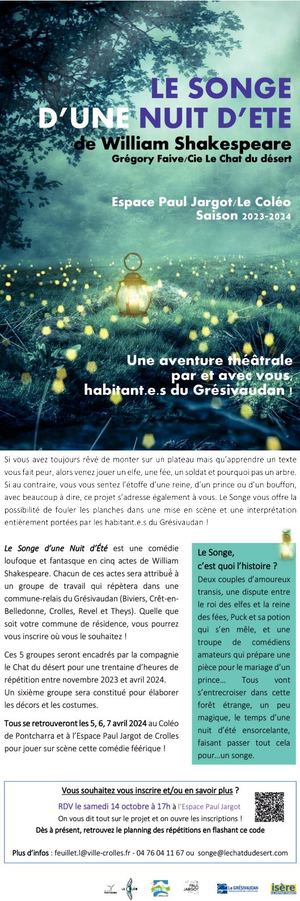 Flyer Songe d'une nuit d'été