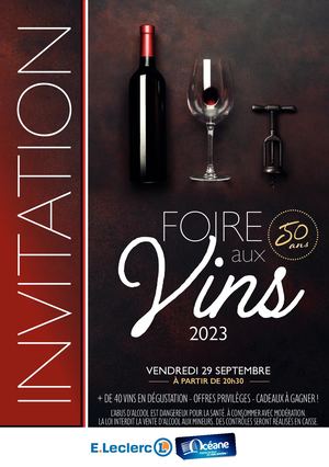 Invitation Soiree Foire Aux Vins 2023 Eleclerc Oceane Reze