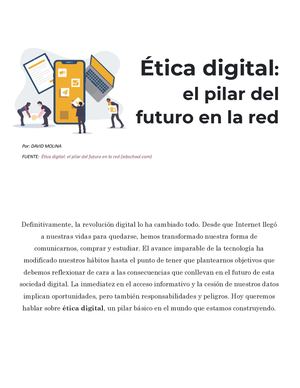 Material Boletín Set, Ética Digital