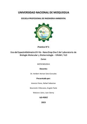 Practica Uso Del Espectrofotometro