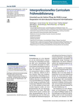 09 Interprofessionelles Curriculum Frühmobilisierung