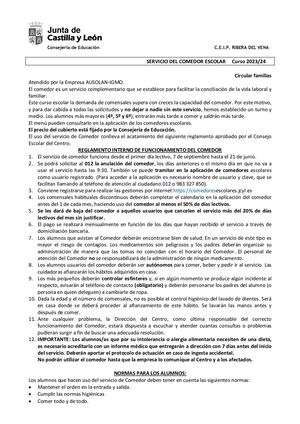 Circular Usuarios Comedor