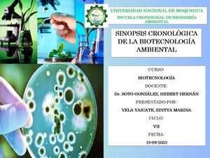Sinopsis De La Biotecnología Ambiental