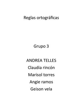 Reglas Ortográficas