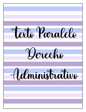Texto Paralelo Derecho Administrativo