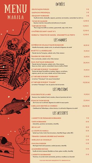 Restaurant Makila | Carte & Menu