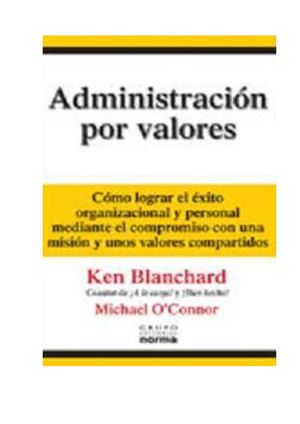 Administración Por Valores Ken Blanchard Y Michael O Connor