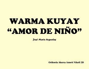 Warma Kuyay, Orihuela