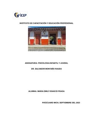 Proyecto Psicologia Infantil Y Juvenil