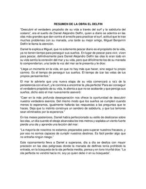 Resumen De La Obra El Delfin