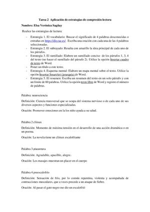 Tarea 3 Estrategias De Lectura Docx Veronica Sagñay