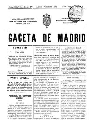 Real Decreto de 30-9-1923
