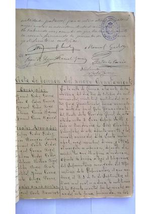 Acta sesión de 3-10-1923, de nombramiento de nuevo Ayuntamiento