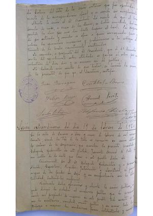 Acta sesión de 19-2-1924, de visita del Delegado Gubernativo