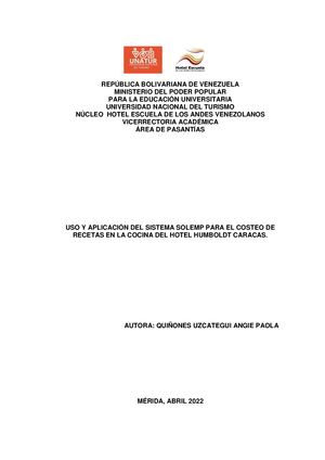 Informe N°1719 Pasantia Administrativa Trabajo De Grado 2022