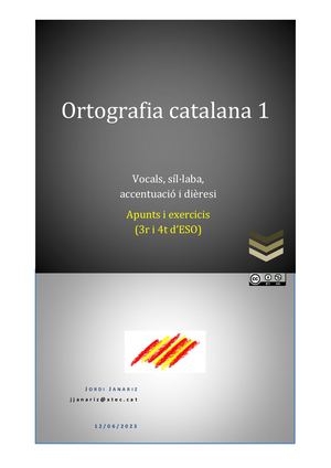 ORTOGRAFIA.1  Vocals i accentuació